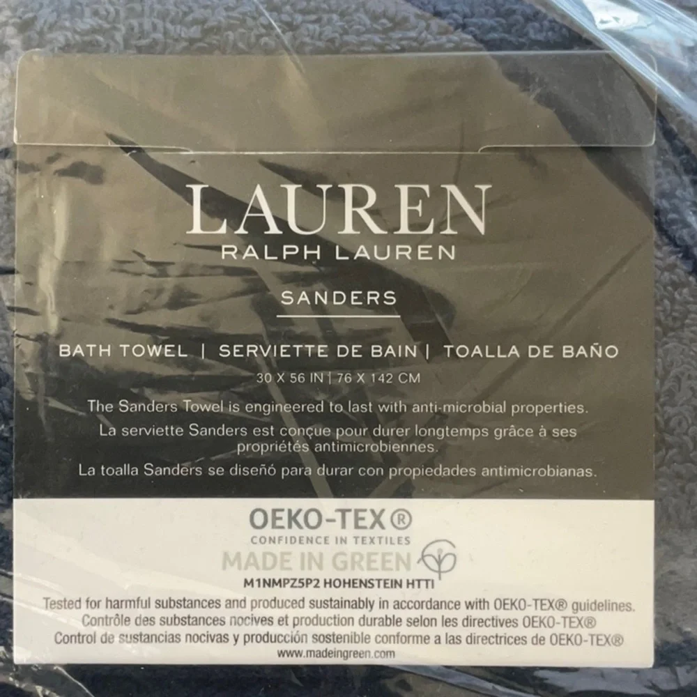 Lauren Ralph Lauren Sanders Navy Blue Towel Set